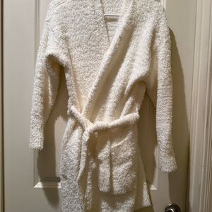 Aerie Cozy White Wrap Sweater